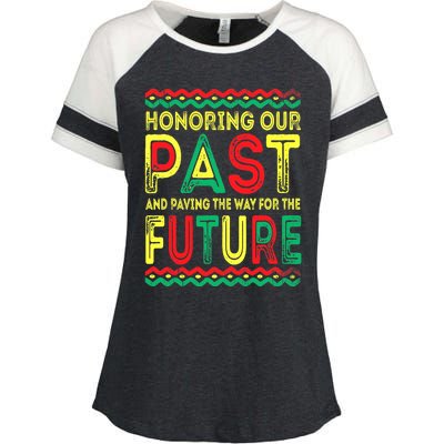 Black History Month Honoring our Past, Pride Enza Ladies Jersey Colorblock Tee