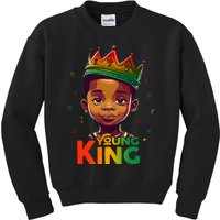 Black History Month For Young King Afro Kids Sweatshirt