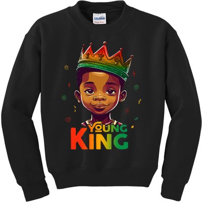 Black History Month For Young King Afro Kids Sweatshirt