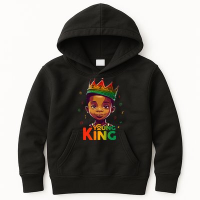 Black History Month For Young King Afro Kids Hoodie