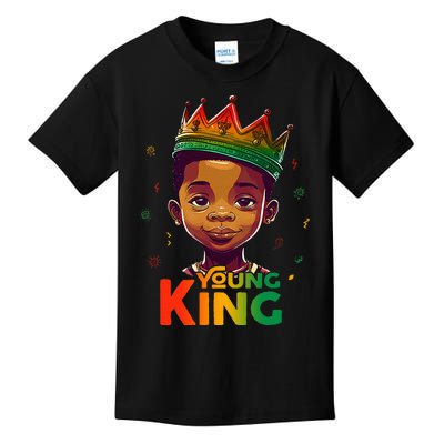 Black History Month For Young King Afro Kids T-Shirt