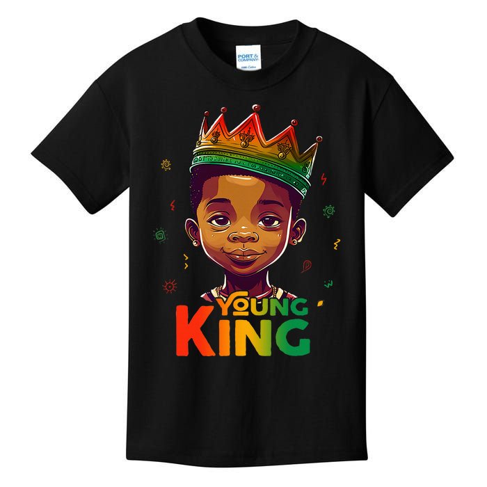 Black History Month For Young King Afro Kids T-Shirt