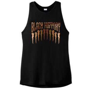 Black History Month Heart Black Juneteenth Melanin Funny Gift Ladies PosiCharge Tri-Blend Wicking Tank