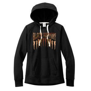 Black History Month Heart Black Juneteenth Melanin Funny Gift Women's Fleece Hoodie