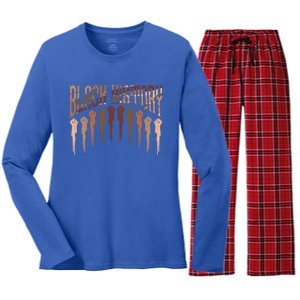 Black History Month Heart Black Juneteenth Melanin Funny Gift Women's Long Sleeve Flannel Pajama Set 