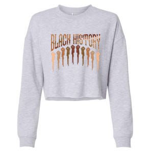 Black History Month Heart Black Juneteenth Melanin Funny Gift Cropped Pullover Crew