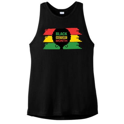 Black History Month Female Afro Ladies PosiCharge Tri-Blend Wicking Tank