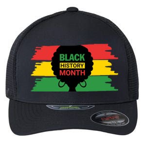 Black History Month Female Afro Flexfit Unipanel Trucker Cap