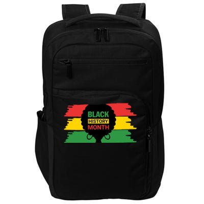 Black History Month Female Afro Impact Tech Backpack