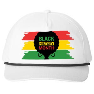 Black History Month Female Afro Snapback Five-Panel Rope Hat