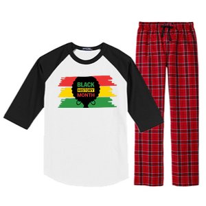 Black History Month Female Afro Raglan Sleeve Pajama Set