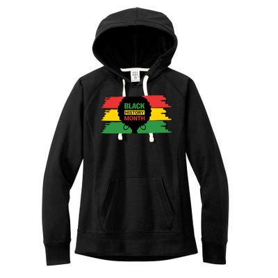 Black History Month Female Afro Women's Fleece Hoodie