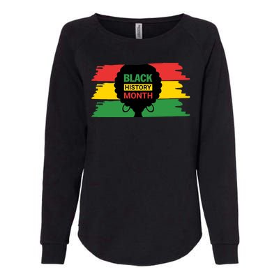 Black History Month Female Afro Womens California Wash Sweatshirt