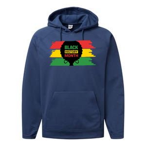 Black History Month Female Afro Performance Fleece Hoodie