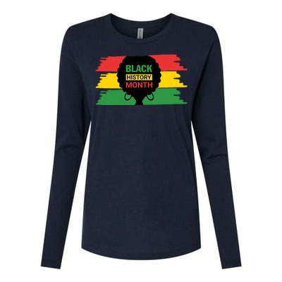 Black History Month Female Afro Womens Cotton Relaxed Long Sleeve T-Shirt