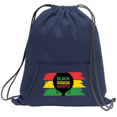 Black History Month Female Afro Sweatshirt Cinch Pack Bag