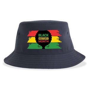 Black History Month Female Afro Sustainable Bucket Hat