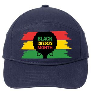 Black History Month Female Afro 7-Panel Snapback Hat