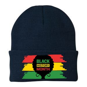 Black History Month Female Afro Knit Cap Winter Beanie