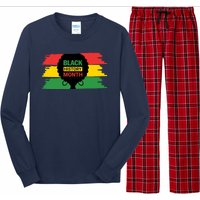 Black History Month Female Afro Long Sleeve Pajama Set