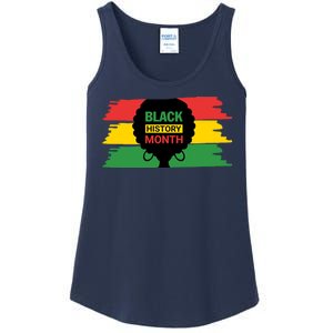 Black History Month Female Afro Ladies Essential Tank