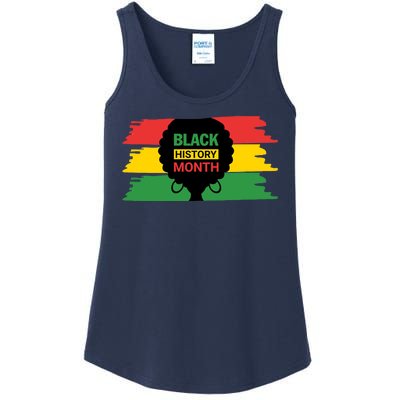 Black History Month Female Afro Ladies Essential Tank