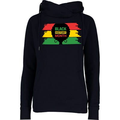 Black History Month Female Afro Womens Funnel Neck Pullover Hood