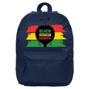 Black History Month Female Afro 16 in Basic Backpack