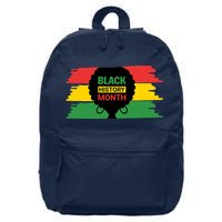 Black History Month Female Afro 16 in Basic Backpack