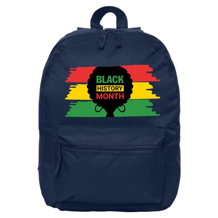 Black History Month Female Afro 16 in Basic Backpack