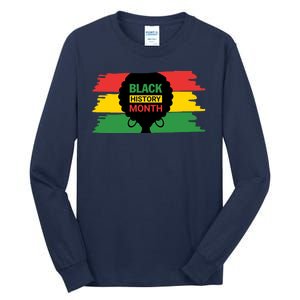 Black History Month Female Afro Tall Long Sleeve T-Shirt