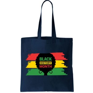 Black History Month Female Afro Tote Bag