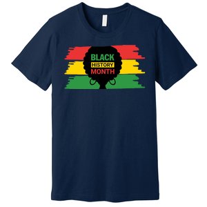 Black History Month Female Afro Premium T-Shirt