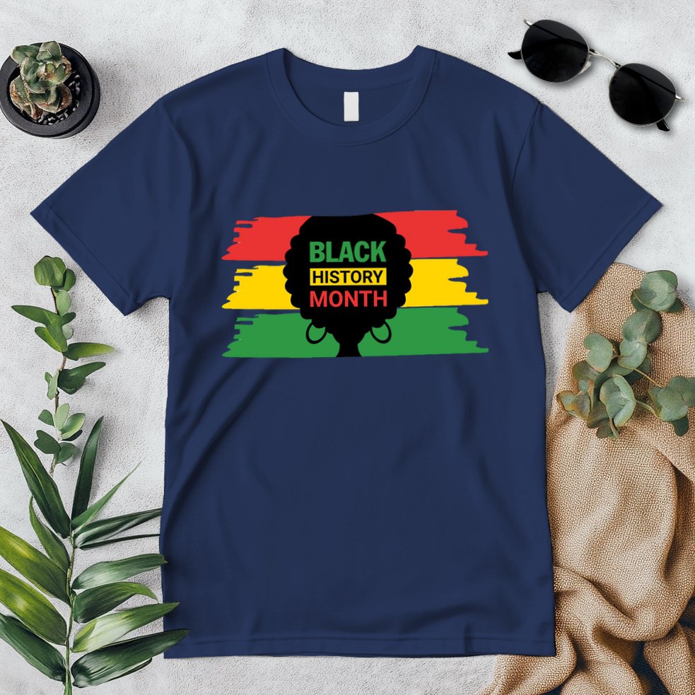 Black History Month Female Afro Premium T-Shirt