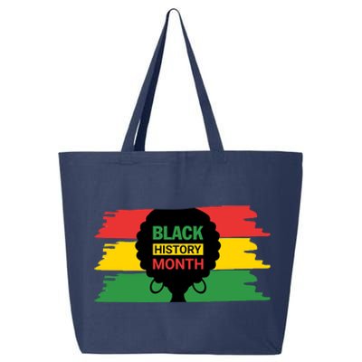 Black History Month Female Afro 25L Jumbo Tote