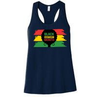 Black History Month Female Afro Women's Racerback Tank