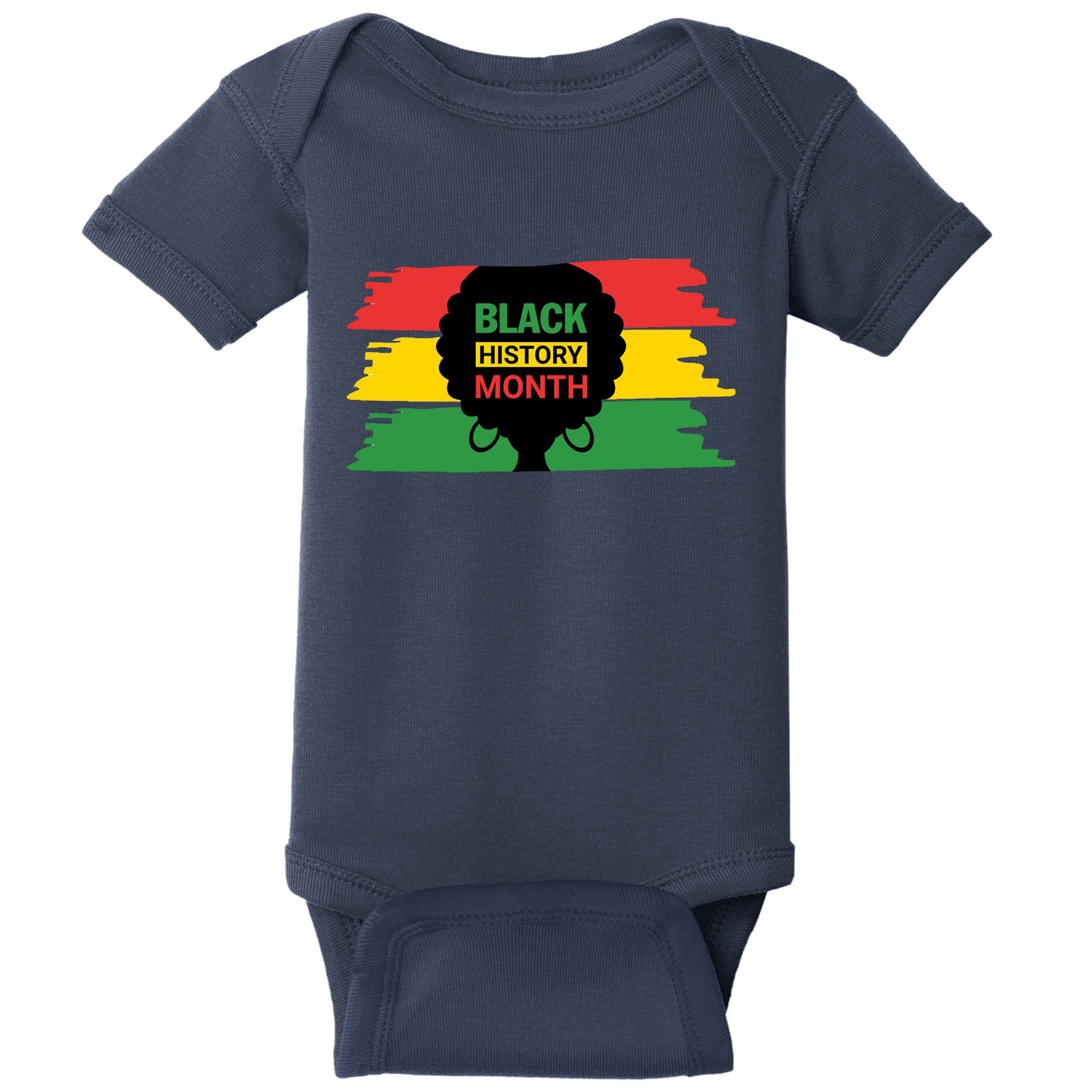 Black History Month Female Afro Baby Bodysuit