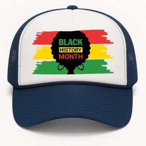 Black History Month Female Afro Trucker Hat