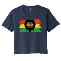 Black History Month Female Afro Women's Crop Top Tee