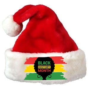 Black History Month Female Afro Premium Christmas Santa Hat