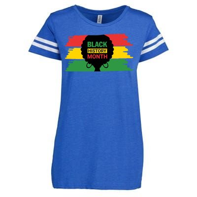 Black History Month Female Afro Enza Ladies Jersey Football T-Shirt