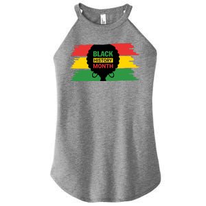 Black History Month Female Afro Women's Perfect Tri Rocker Tank