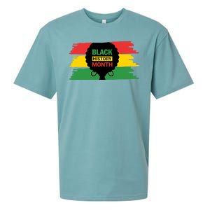 Black History Month Female Afro Sueded Cloud Jersey T-Shirt