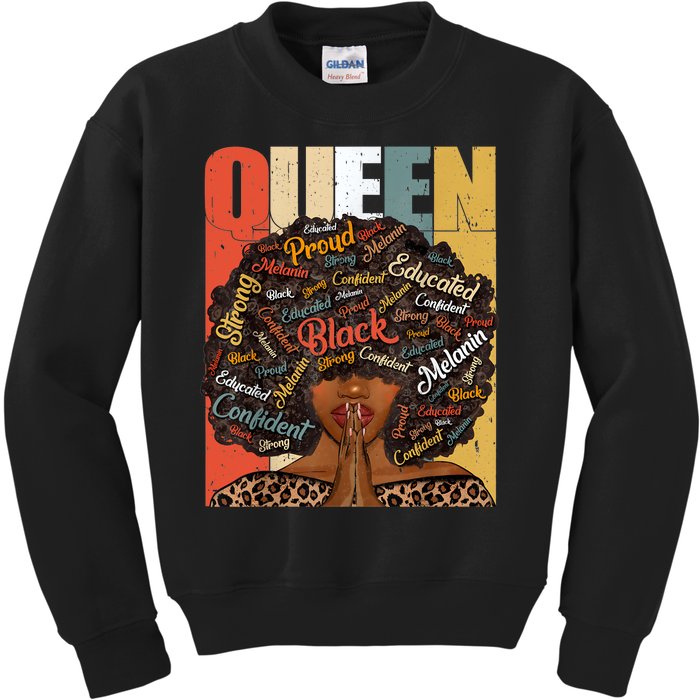 Black History Month Juneteenth For Black Queen Kids Sweatshirt