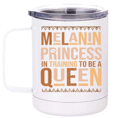 Black History Month Melanin Princess 12 oz Stainless Steel Tumbler Cup