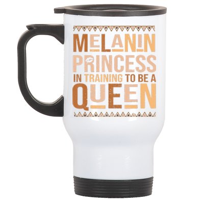 Black History Month Melanin Princess Stainless Steel Travel Mug