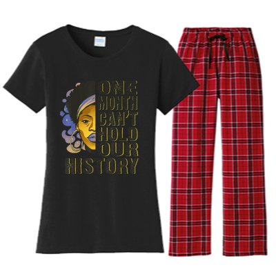 Black History Month One Month Can't Hold Our History Women's Flannel Pajama Set