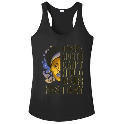 Black History Month One Month Can't Hold Our History Ladies PosiCharge Competitor Racerback Tank