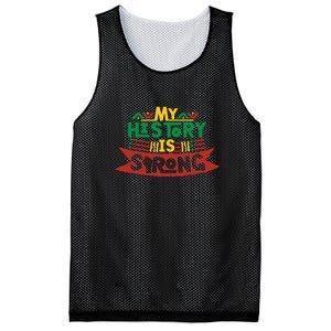 Black History Month Gift My History Is Strong Women Mesh Reversible Basketball Jersey Tank