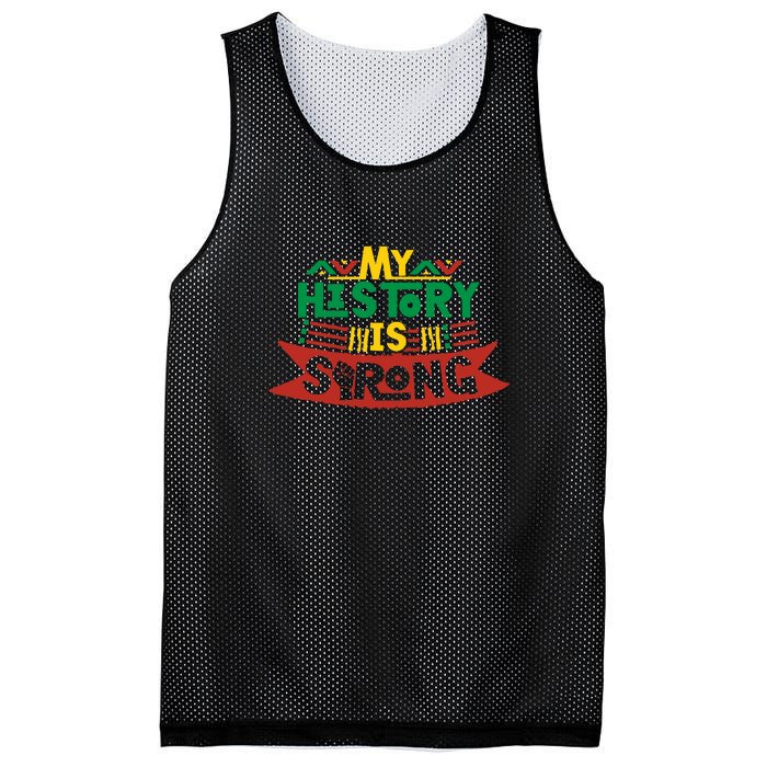 Black History Month Gift My History Is Strong Women Mesh Reversible Basketball Jersey Tank